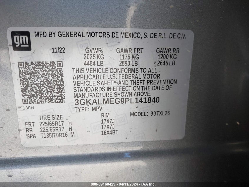 2023 GMC TERRAIN FWD SLE - 3GKALMEG9PL141840