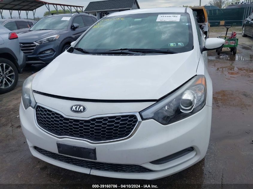 2016 Kia Forte Lx VIN: KNAFK4A66G5476861 Lot: 39160786