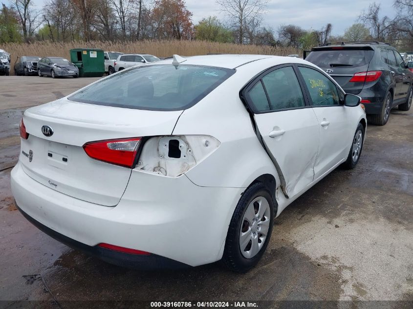 2016 Kia Forte Lx VIN: KNAFK4A66G5476861 Lot: 39160786