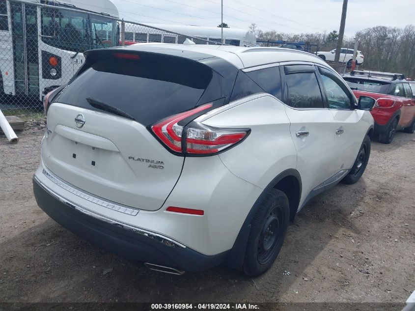 2015 Nissan Murano Platinum VIN: 5N1AZ2MH0FN222423 Lot: 39160954