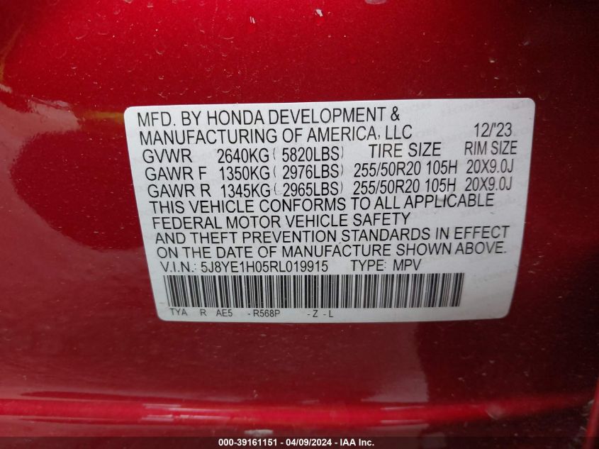 5J8YE1H05RL019915 Acura MDX A-SPEC 9