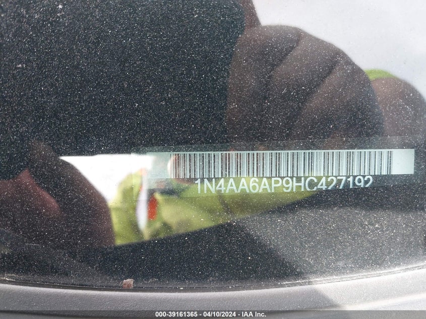 VIN 1N4AA6AP9HC427192 2017 NISSAN MAXIMA 3.5S/SV/SL/SR/PLAT
