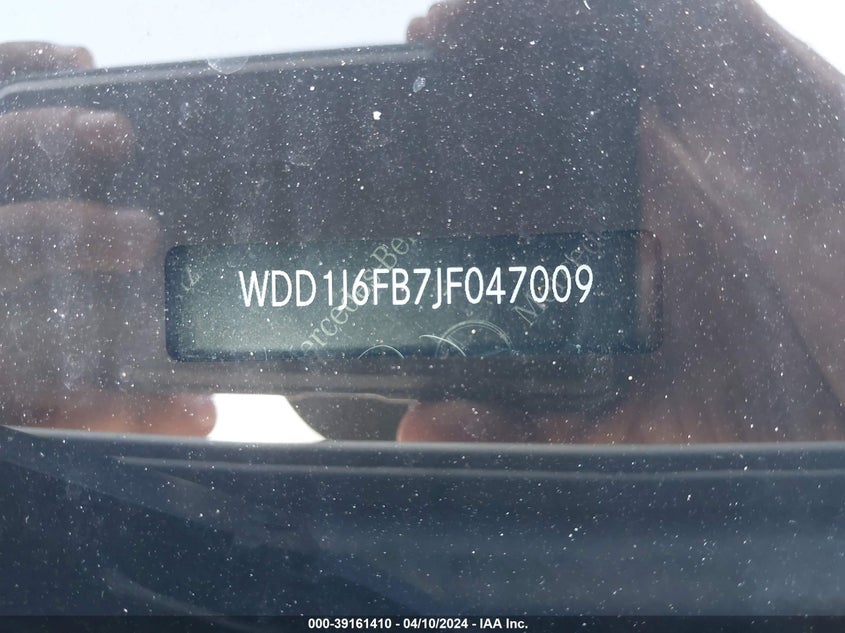 2018 MERCEDES-BENZ E-CLASS VIN: WDD1J6FB7JF047009