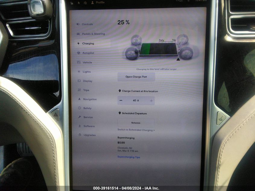 5YJSA1S25FF099810 | 2015 TESLA MODEL S