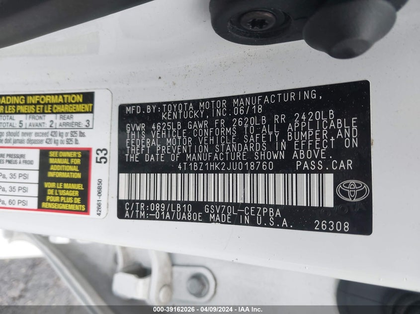 2018 TOYOTA CAMRY XSE/XLE - 4T1BZ1HK2JU018760