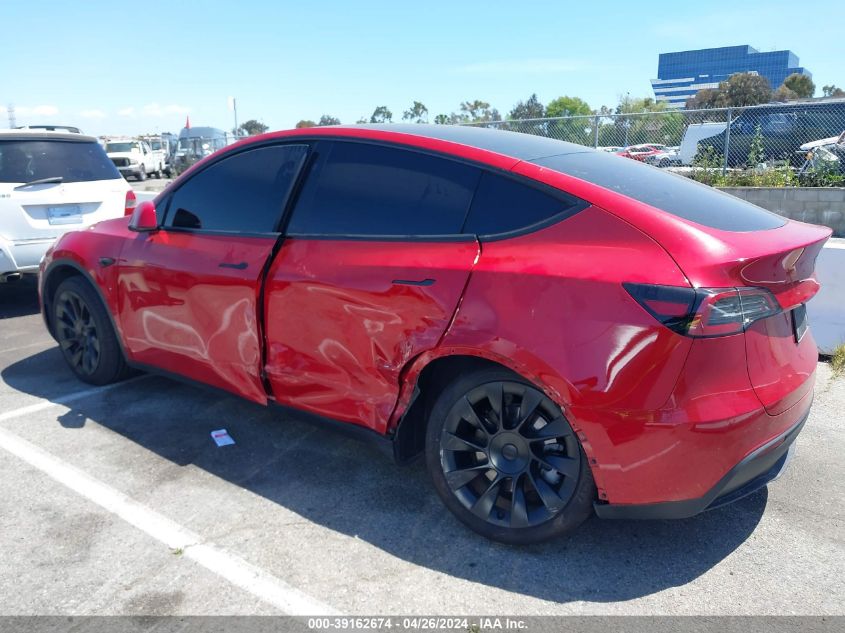 2023 Tesla Model Y Awd/Long Range Dual Motor All-Wheel Drive VIN: 7SAYGDEE9PA180584 Lot: 39162674