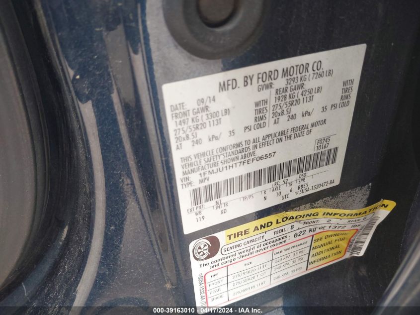 2015 Ford Expedition Xlt VIN: 1FMJU1HT7FEF06557 Lot: 48515314