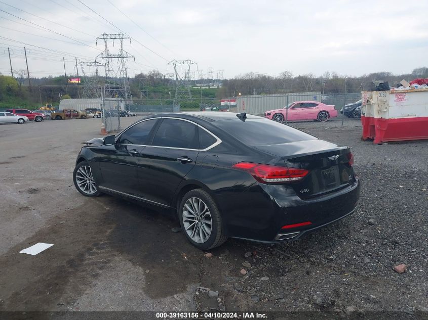 2017 Genesis G80 3.8 VIN: KMHGN4JE5HU174938 Lot: 39163156