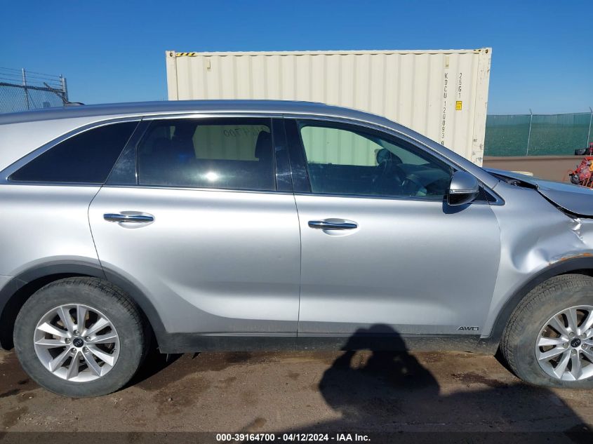 2019 Kia Sorento 3.3L Lx VIN: 5XYPGDA58KG446244 Lot: 39164700