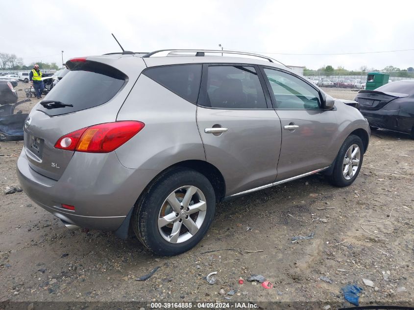 2010 Nissan Murano Sl VIN: JN8AZ1MU9AW018593 Lot: 39164885