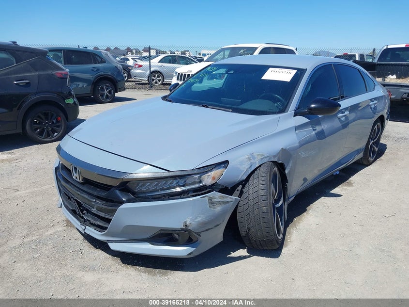 VIN 1HGCV1F38MA047929 2021 HONDA ACCORD SPORT