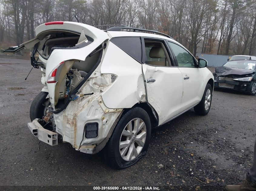 2011 Nissan Murano Sv VIN: JN8AZ1MW1BW179054 Lot: 39165690