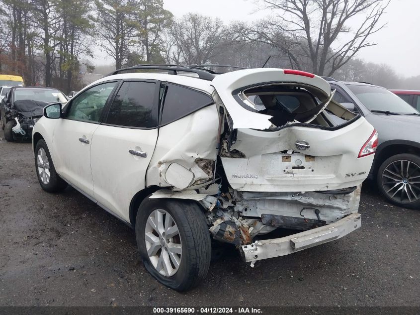 2011 Nissan Murano Sv VIN: JN8AZ1MW1BW179054 Lot: 39165690