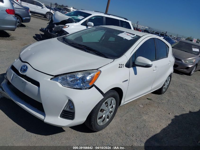 2012 Toyota Prius C Two VIN: JTDKDTB35C1526774 Lot: 39166642