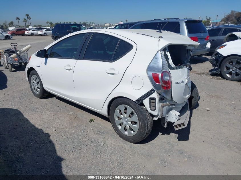 2012 Toyota Prius C Two VIN: JTDKDTB35C1526774 Lot: 39166642
