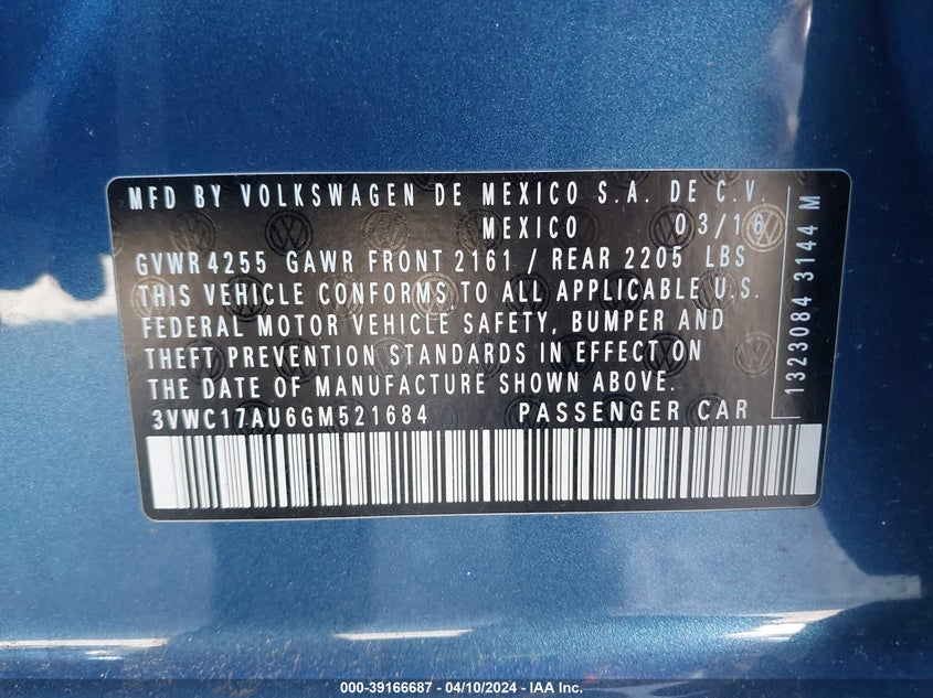 2016 VOLKSWAGEN GOLF SPORTWAGEN TSI LIMITED EDITION - 3VWC17AU6GM521684
