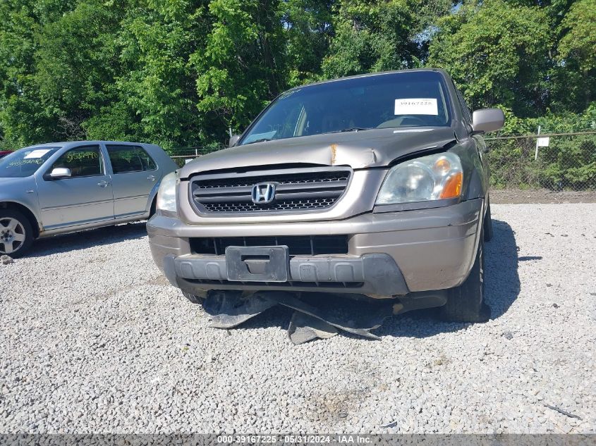 2003 Honda Pilot Ex-L VIN: 2HKYF18593H565085 Lot: 39167225