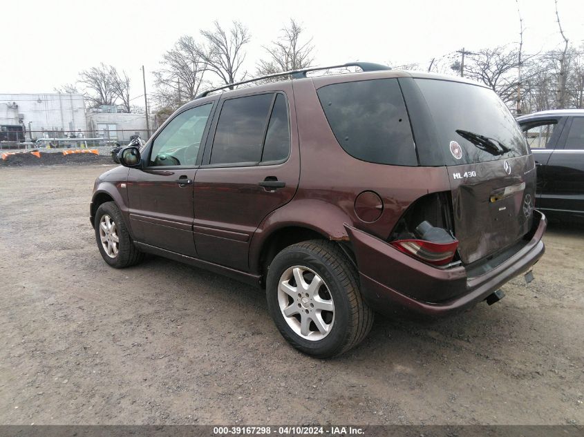 2001 Mercedes-Benz Ml 430 VIN: 4JGAB72E11A279742 Lot: 39167298