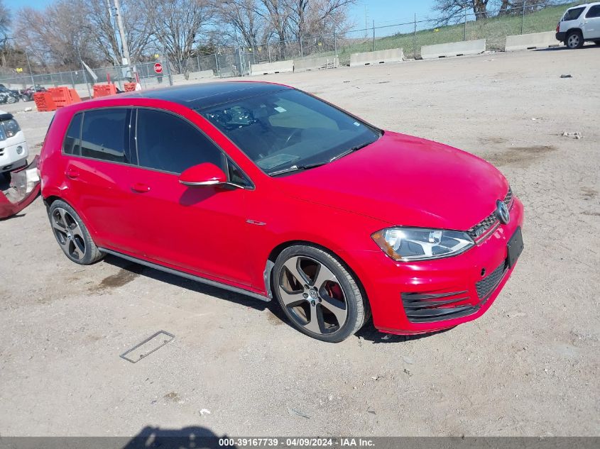2015 VOLKSWAGEN GOLF GTI 2.0T AUTOBAHN 4-DOOR - 3VW5T7AU4FM046036