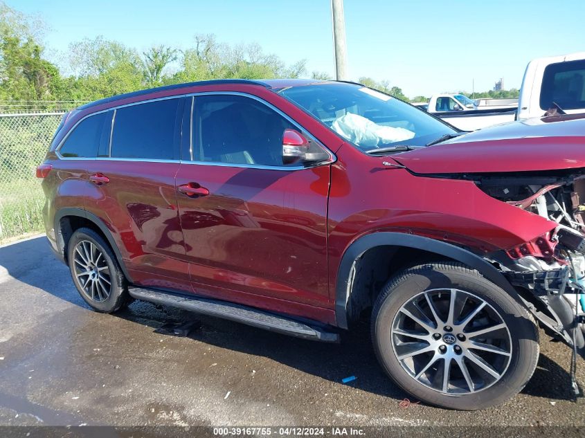 2017 Toyota Highlander Se VIN: 5TDKZRFH1HS218196 Lot: 39167755