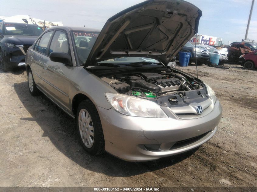 2HGES16595H615398 | 2005 HONDA CIVIC