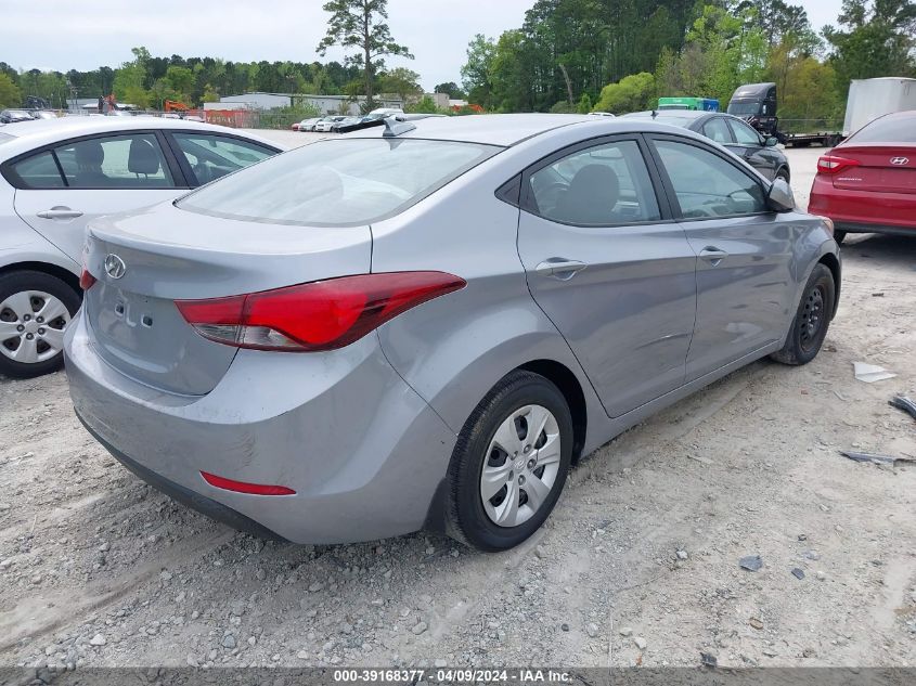 5NPDH4AE0GH730998 | 2016 HYUNDAI ELANTRA