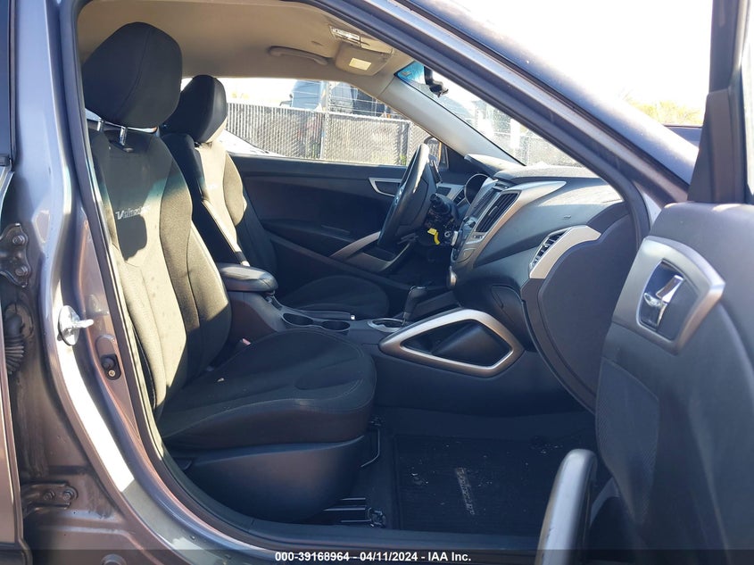 2012 Hyundai Veloster Base W/Black VIN: KMHTC6AD9CU036691 Lot: 39168964