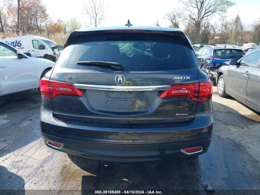 2014 Acura Mdx VIN: 5FRYD4H24EB049567 Lot: 39169489