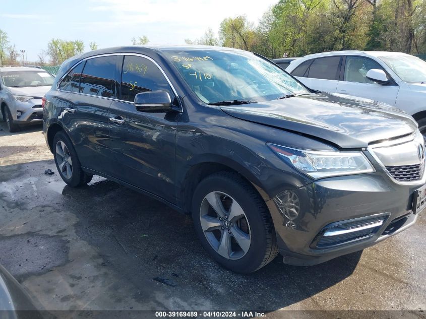 2014 Acura Mdx VIN: 5FRYD4H24EB049567 Lot: 39169489