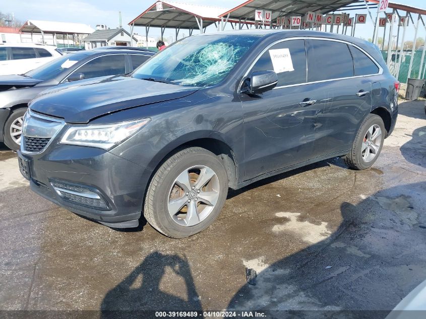 2014 Acura Mdx VIN: 5FRYD4H24EB049567 Lot: 39169489