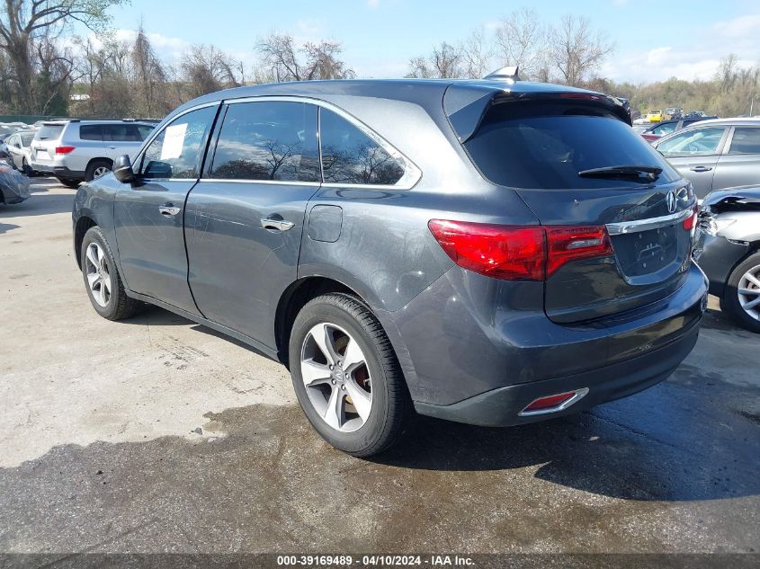 2014 Acura Mdx VIN: 5FRYD4H24EB049567 Lot: 39169489