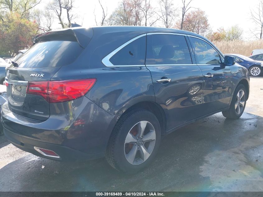 2014 Acura Mdx VIN: 5FRYD4H24EB049567 Lot: 39169489