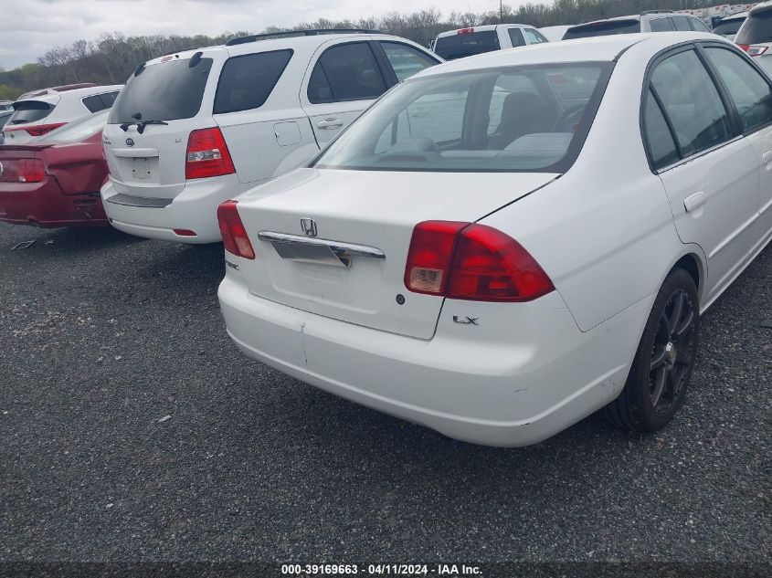 2002 Honda Civic Lx VIN: 2HGES16552H551579 Lot: 39169663