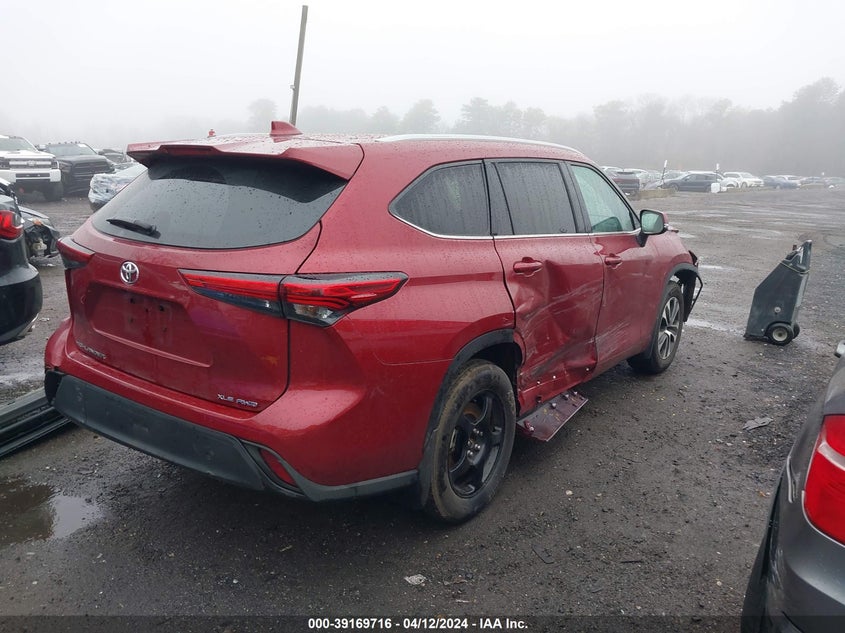 2022 TOYOTA HIGHLANDER VIN: 5TDHZRBHXNS249507