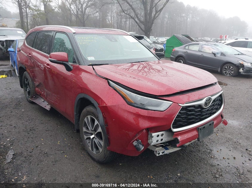 2022 TOYOTA HIGHLANDER VIN: 5TDHZRBHXNS249507