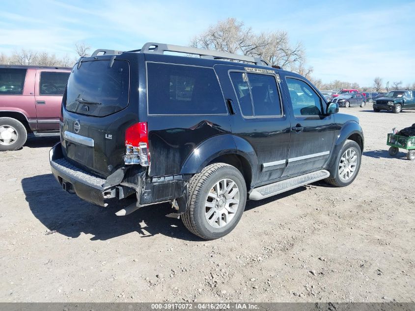 2011 Nissan Pathfinder Le VIN: 5N1AR1NB9BC609207 Lot: 39170072