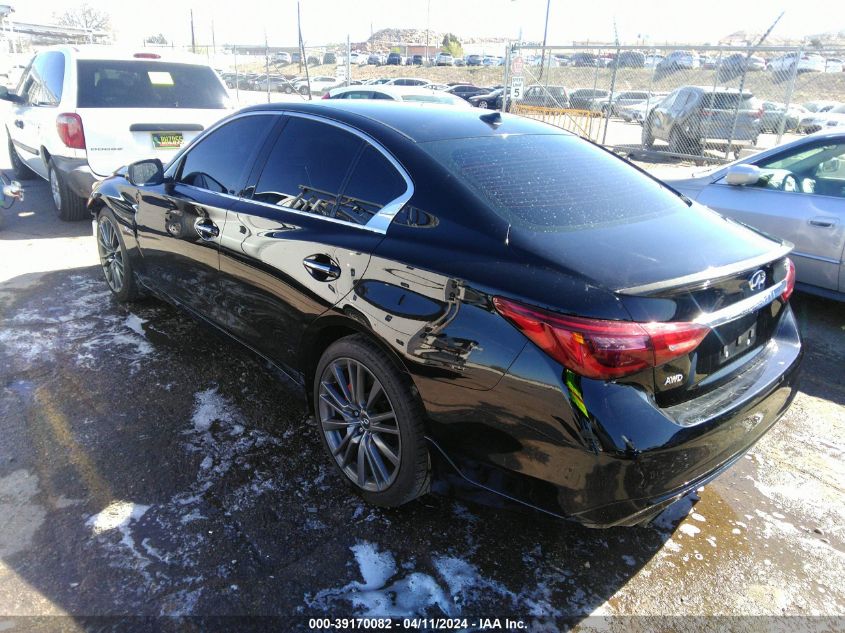 2018 Infiniti Q50 3.0T Red Sport 400 VIN: JN1FV7AR8JM480433 Lot: 39170082