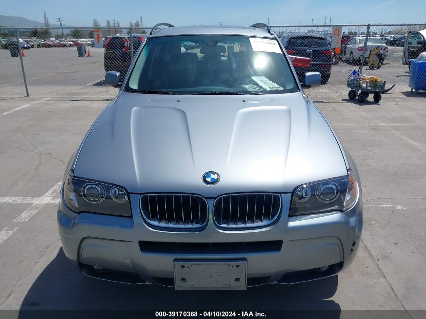 2006 BMW X3 3.0I VIN: WBXPA93466WG79380 Lot: 39170368