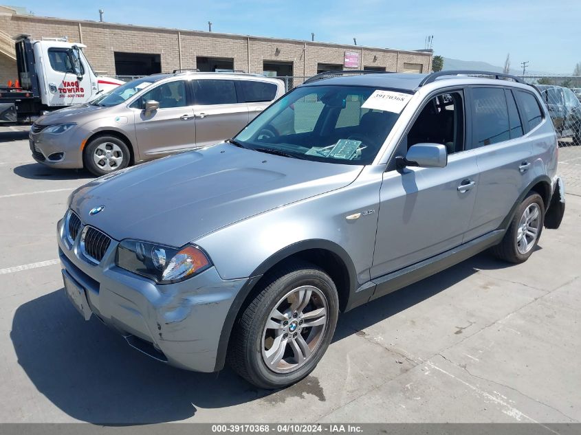 2006 BMW X3 3.0I VIN: WBXPA93466WG79380 Lot: 39170368