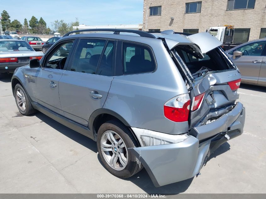 2006 BMW X3 3.0I VIN: WBXPA93466WG79380 Lot: 39170368