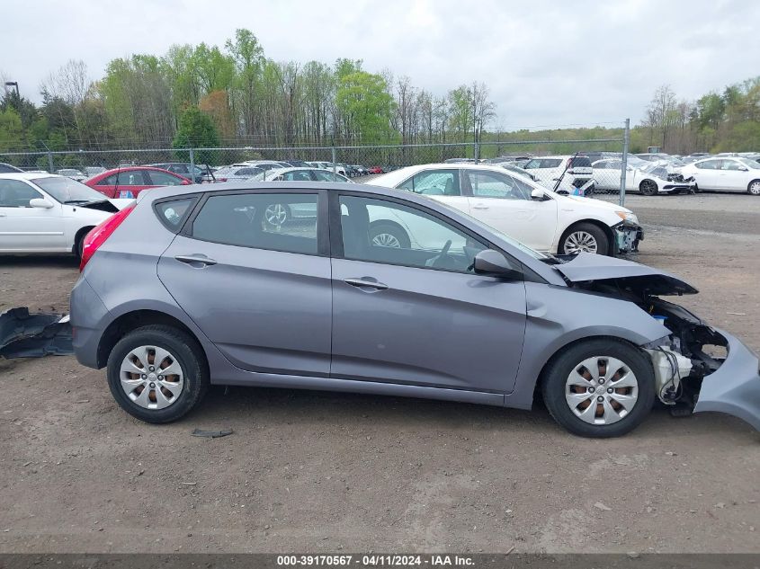 2016 Hyundai Accent Se VIN: KMHCT5AE5GU289077 Lot: 39170567