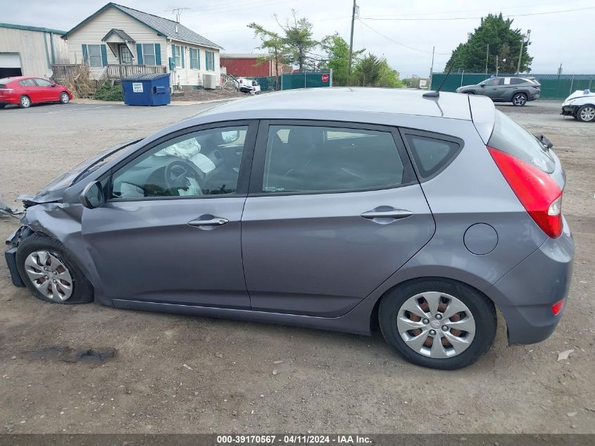 2016 Hyundai Accent Se VIN: KMHCT5AE5GU289077 Lot: 39170567