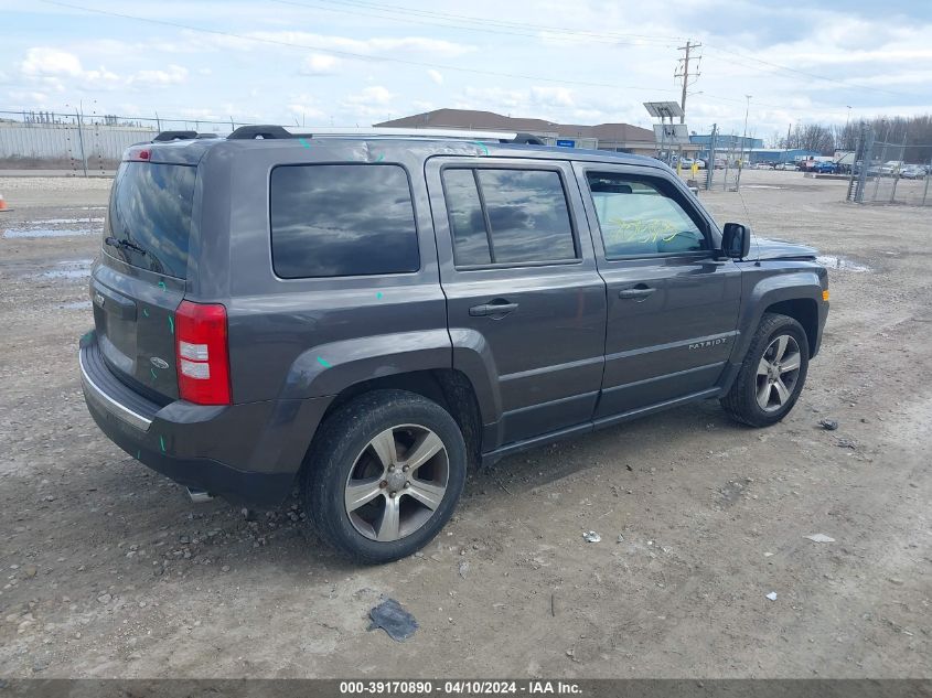 2017 Jeep Patriot High Altitude Fwd VIN: 1C4NJPFA6HD171271 Lot: 39170890