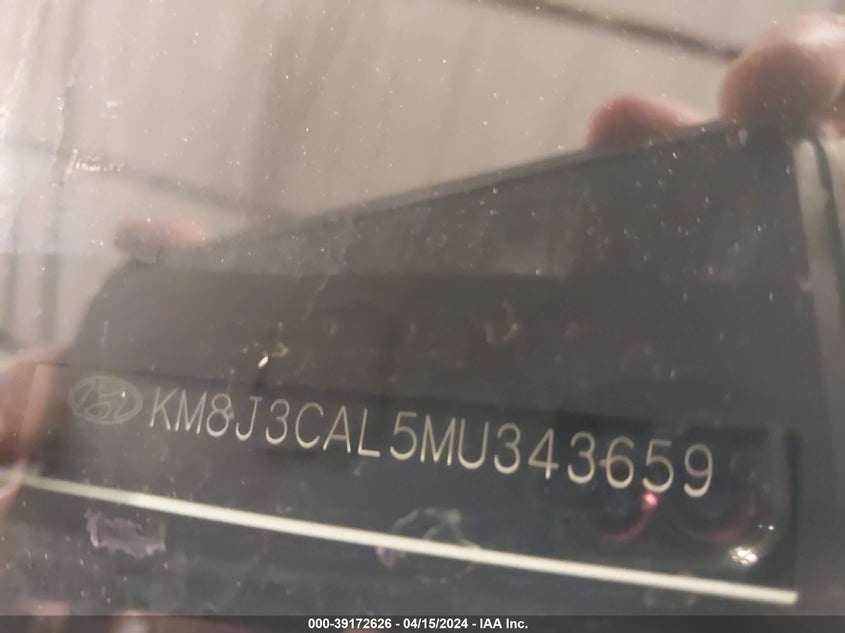 VIN KM8J3CAL5MU343659 2021 HYUNDAI TUCSON LIMITED