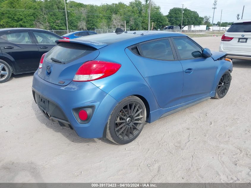 2016 Hyundai Veloster Turbo Rally Edition VIN: KMHTC6AE8GU255902 Lot: 39173423