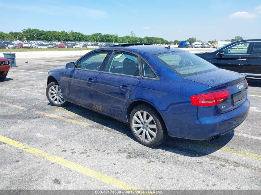 2014 Audi A4 2.0T Premium VIN: WAUAFAFL6EN000554 Lot: 39173530