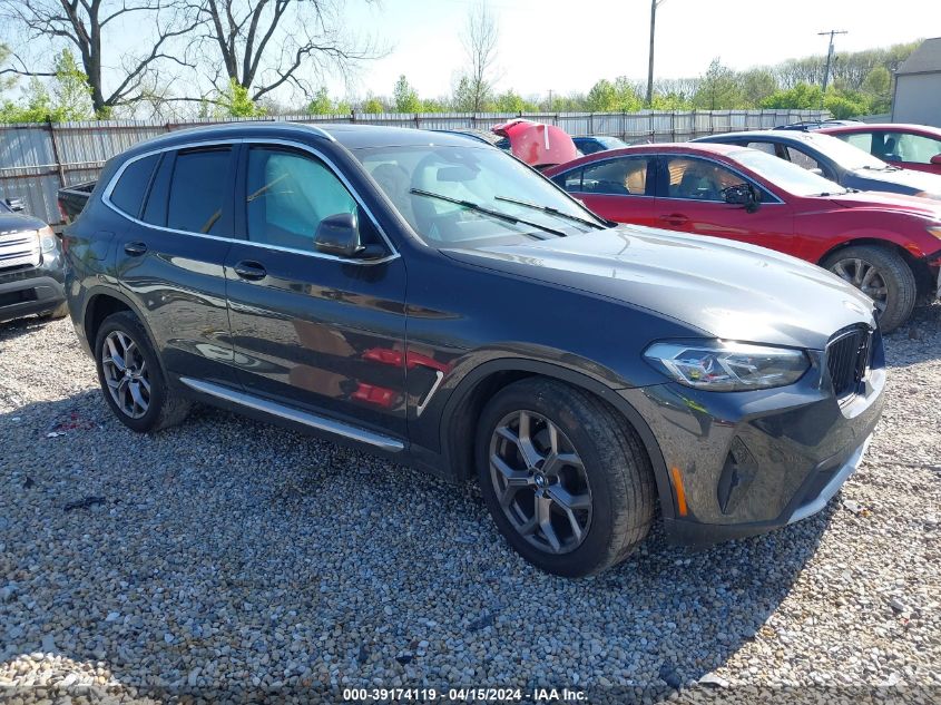 2022 BMW X3 XDRIVE30I - 5UX53DP00N9J59869