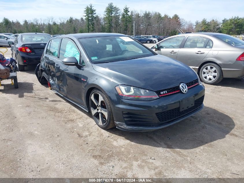 2016 Volkswagen Golf Gti Se 4-Door VIN: 3VW5T7AU9GM063142 Lot: 39174378