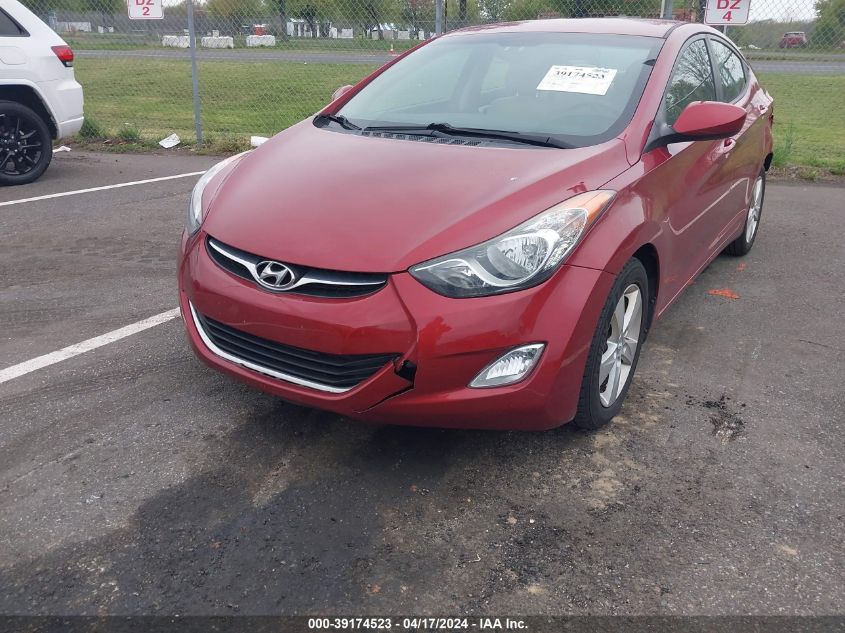 2013 Hyundai Elantra Gls VIN: 5NPDH4AE8DH193616 Lot: 39174523