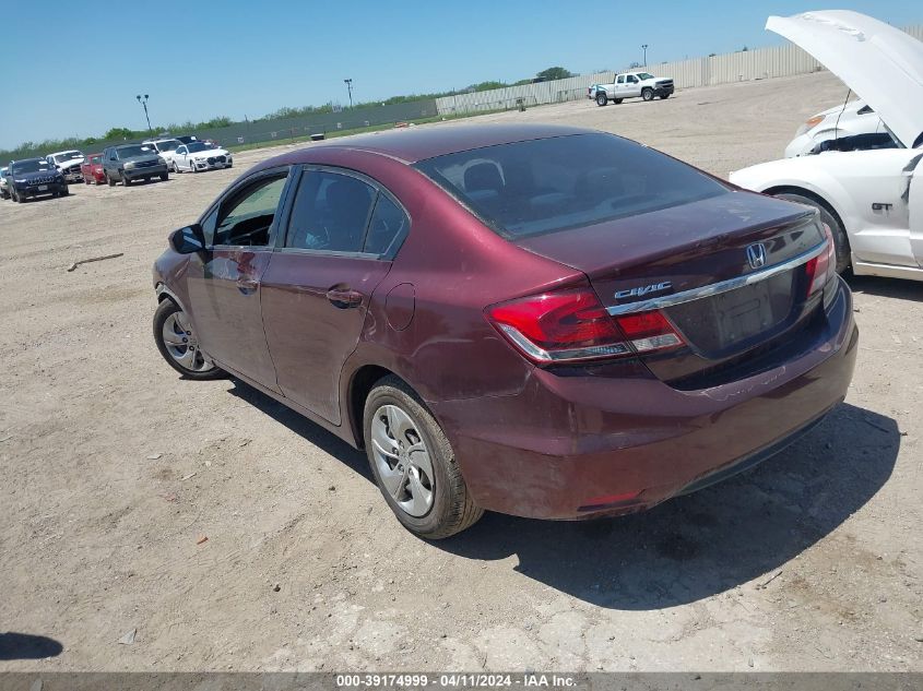 2015 Honda Civic Lx VIN: 19XFB2F52FE076709 Lot: 39174999